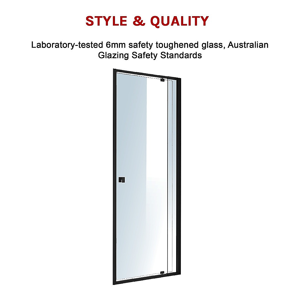 Adjustable Semi Frameless Shower Screen (74~82) x 195cm Australian Safety Glass โ image 6