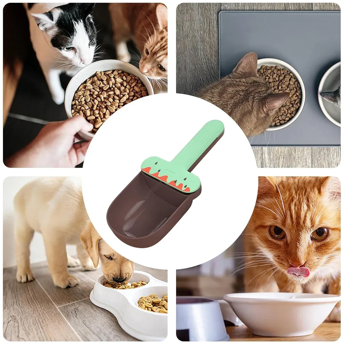 Pet Food Spoon Multifunctional Can Spoon Dog Shovel Ice Cream Cat Spoon Safe - Green — image 6