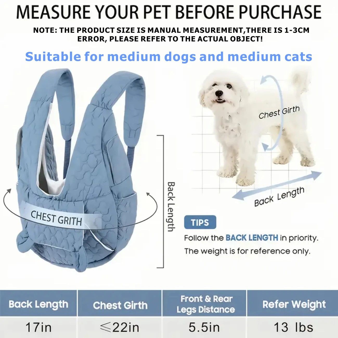 Pet Chest Carrier Front-Facing Backpack Small Dog Cat Breathable Carrier Hands-Free Sling（pink) — image 5