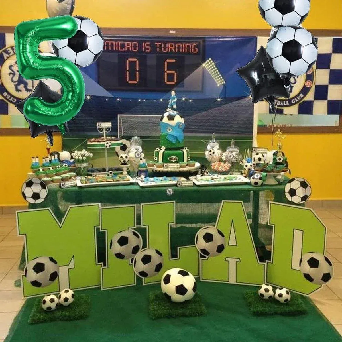 32 Inch Green Soccer Balloons 5 Pieces Set World Cup Birthday Party Decoration - 1 โ image 5