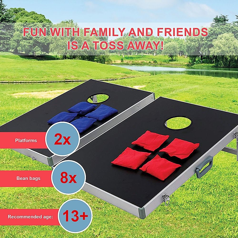 Bean Bag Toss Cornhole Game Set Aluminium Frame Portable Design — image 6