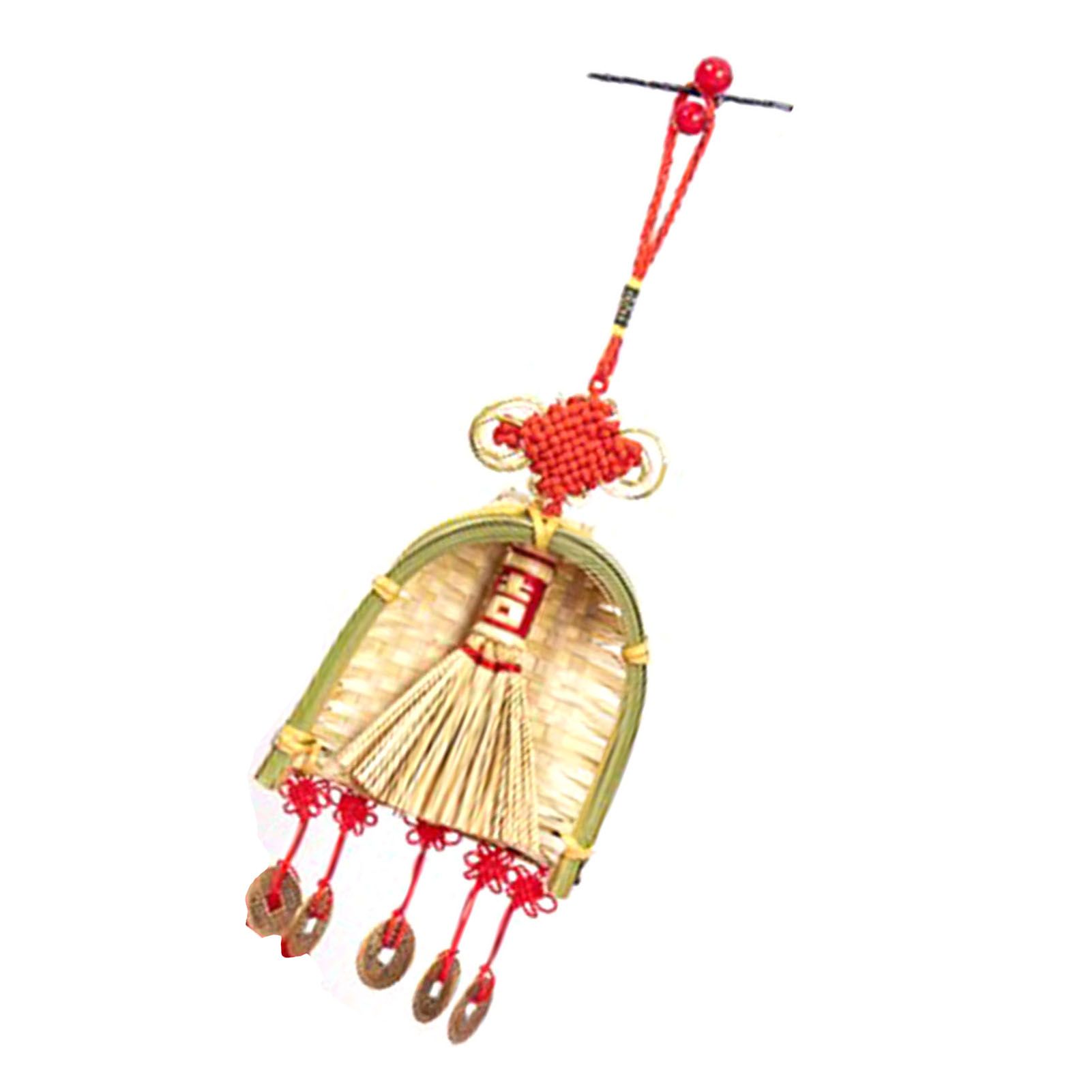 Broom Dustpan Decor Chinese Year Ornament Pendant New Tassel Hanging Decor Mini Fortune Broom Decoration B2 โ image 2