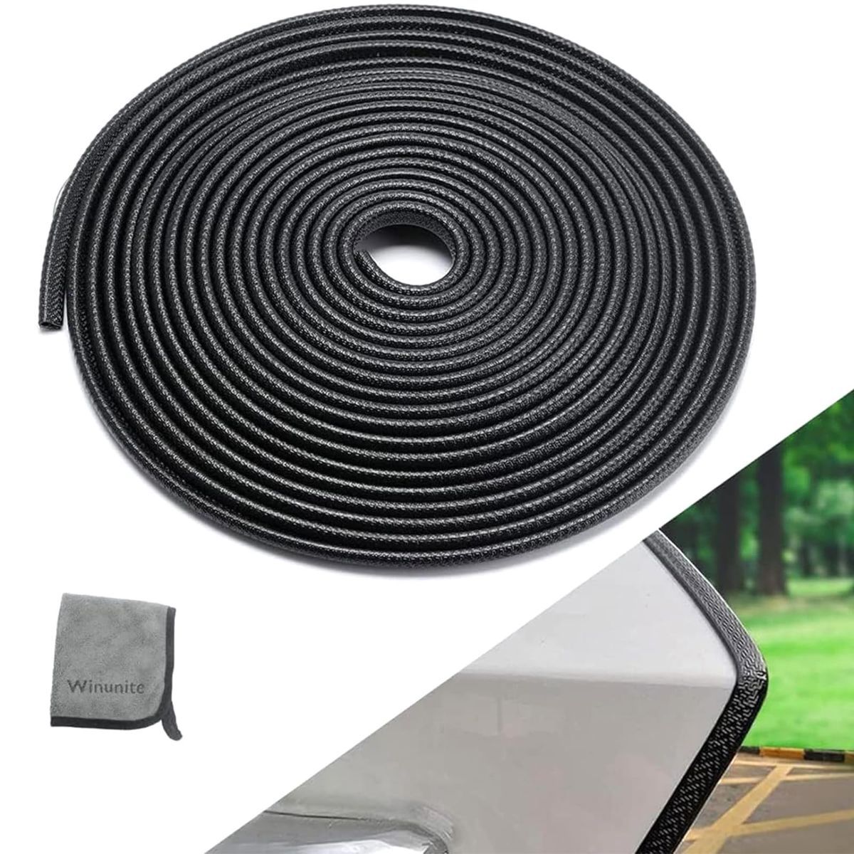 16.4ft No Glue Car Door Edge Guards Black | Reduces parking lot door dings, U-shaped rubber, fits sedans trucks SUVs, fade-resistant, protect against paint — image 4