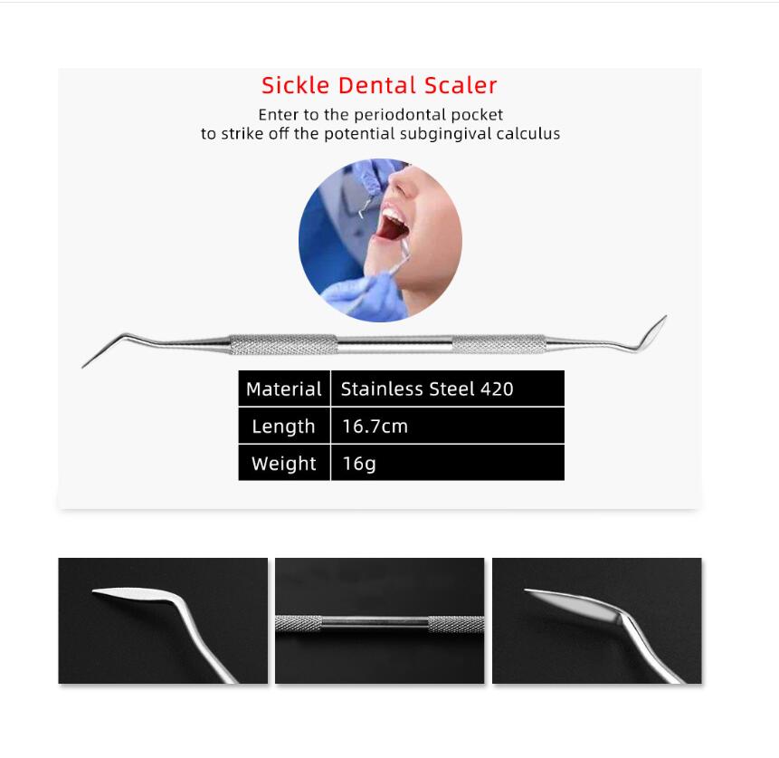 Dentist Stainless Steel Tartar Remover Set of 4 — image 5