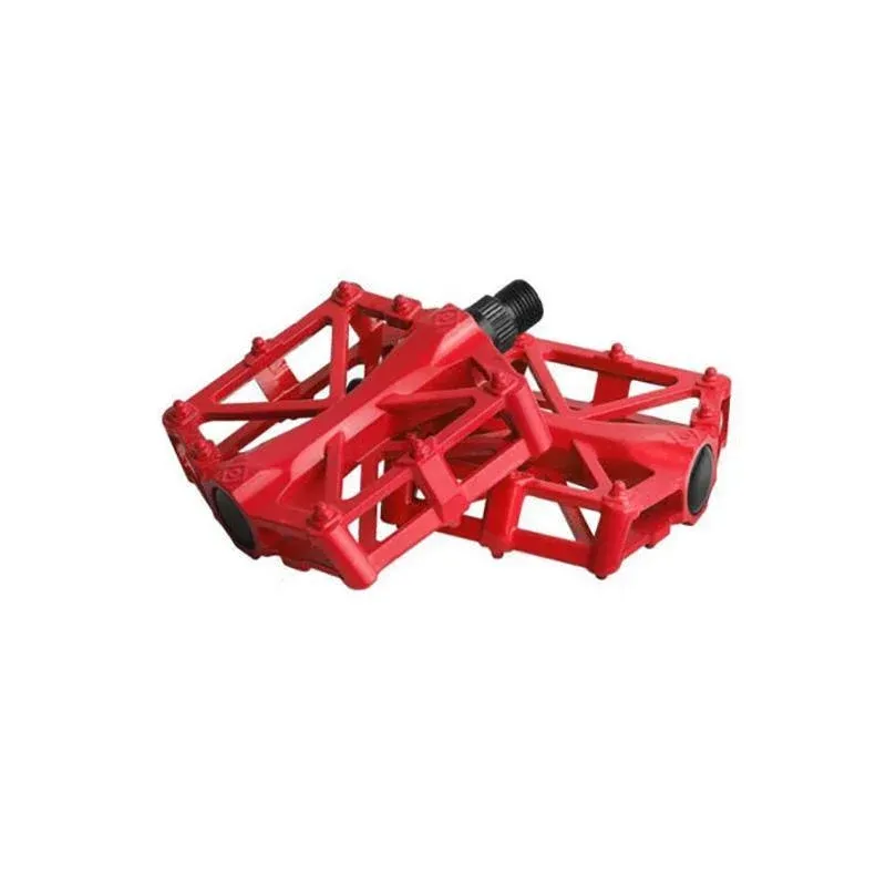 Bike Pedals Alloy Mountain Road MTB Colored Bicycle Nonslip Cycling Pedals 9/16" - Black โ image 6