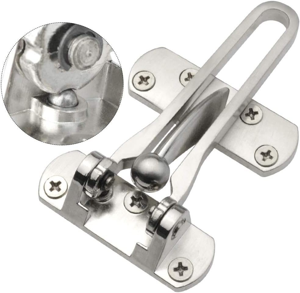 Home Security Door Lock, 2 Pack Latch Guard Clasp Front Door Locks for Kids, Home Reinforcement Lock for Swing-in Doors, Hotel Door Latches, Thicken Solid โ image 3