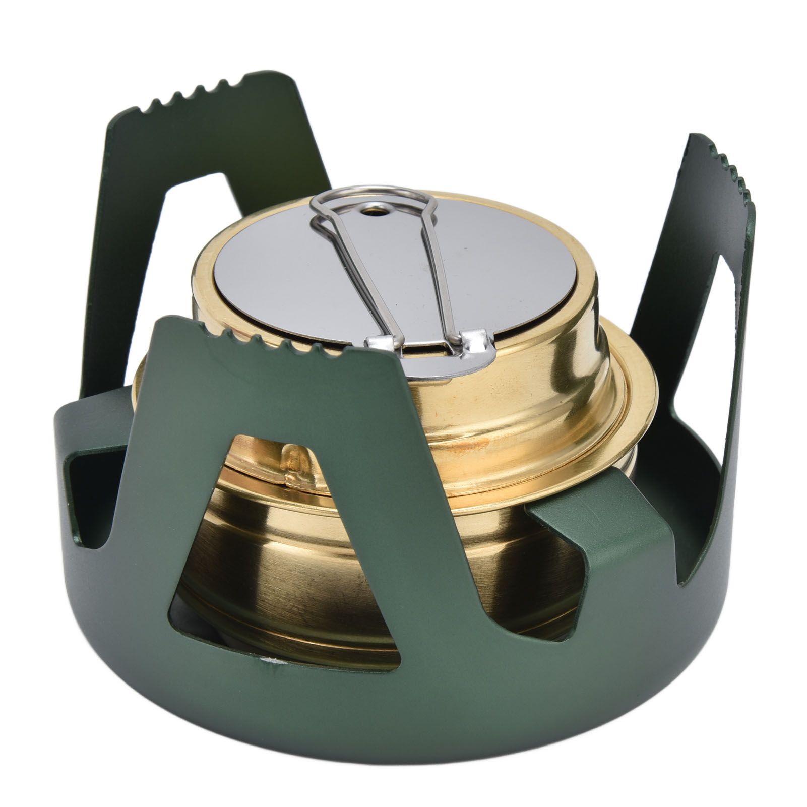 Camping Stove Windproof Vaporizable Portable Liquid Spirit Stove with Stand for Outdoor CampingGreen — image 2