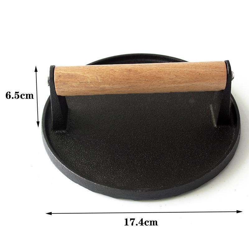 Cast Iron Burger Press Making Hamburger Steak Meat Smasher Utensils Grill BBQ — image 3