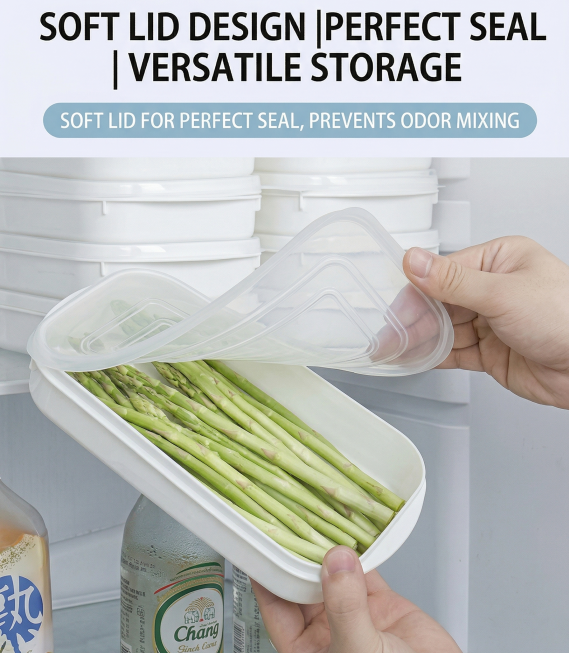 Airtight Food Storage Containers Set – 5-Piece Multi-Size (2x350ml, 1x700ml, 1x800ml, 1x1600ml), BPA-Free, Freezer & Microwave Safe with Soft-Seal Lids — image 5