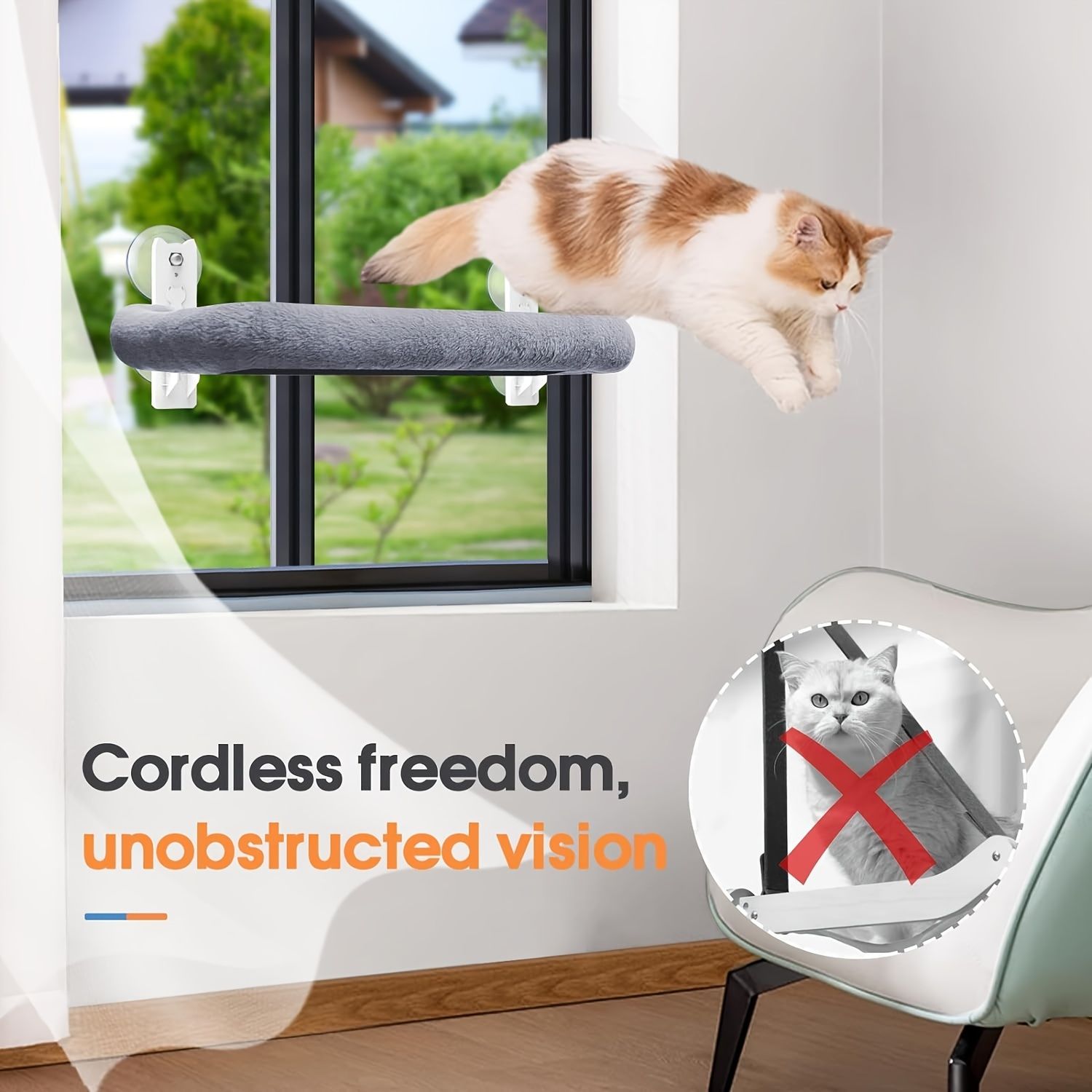bird watching cat bed