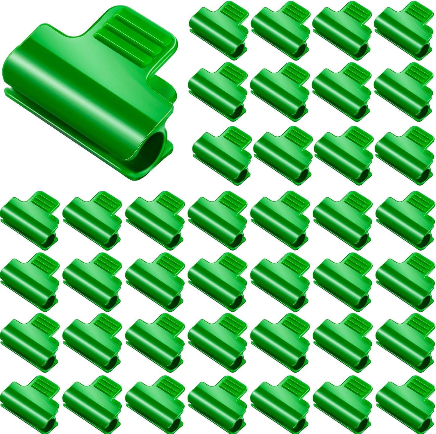 40 Pieces Greenhouse Clamps Film Row Cover Netting Tunnel Hoop Clip Frame Shading Net Rod Clip Greenhouse Film Clamps for Season Plant Extension Support (40