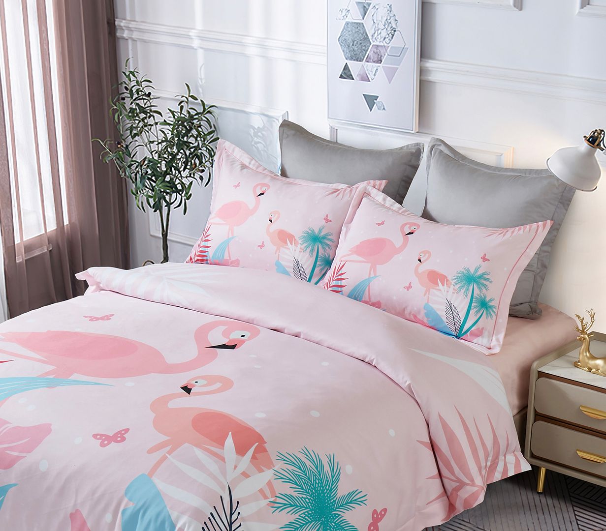 Flamingo Kids Quilt Cover Set - Double Size — image 2