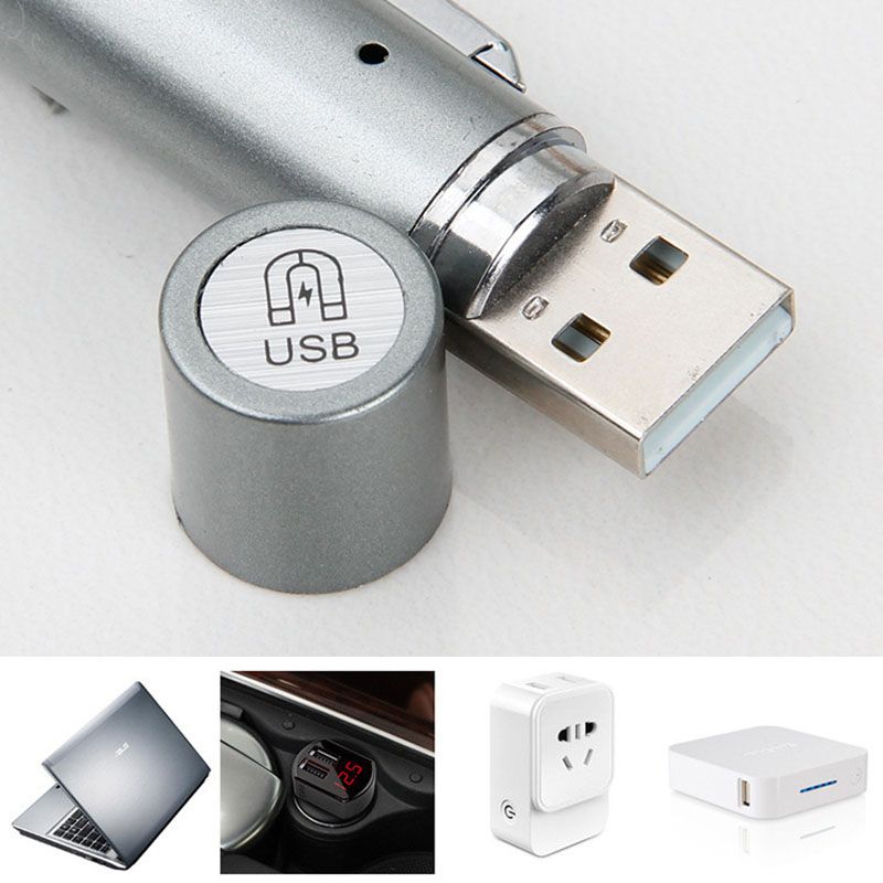 Grey Metal Laser Cat Toy Pen Set - 2 Piece USB Rechargeable 3-in-1 Laser Pointer with UV Light and LED Torch in Gift Tin Box โ image 3