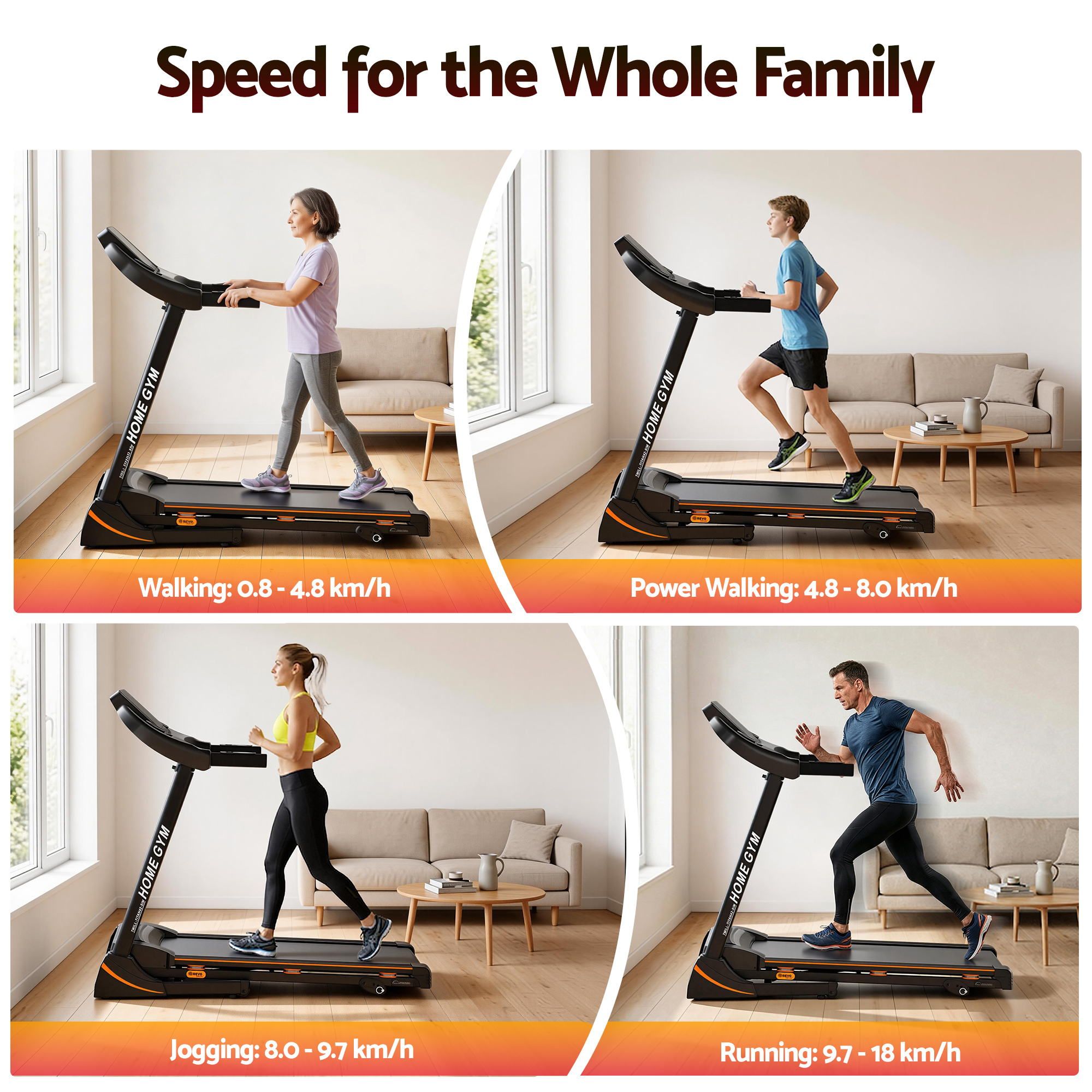 Everfit Treadmill Electric Home Gym Fitness Exercise Machine Hydraulic 420mm โ image 5