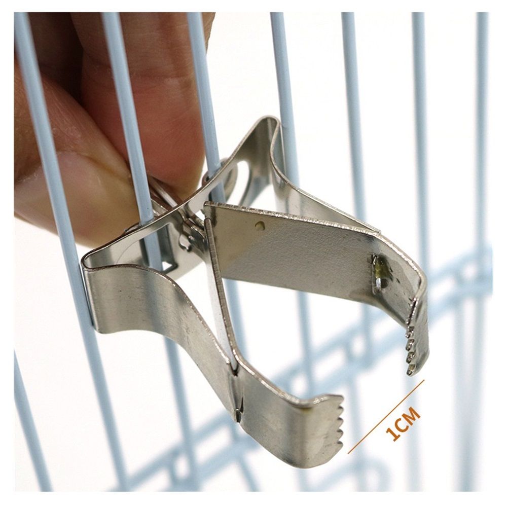 6 pcs Stainless Steel Clips Pet Feeder Bird Food Holder Parrot Cage Supplies Pet Supply Cuttlebone Clamp Clamps Birds Cage Food Clip Parrot Fixed Birdcage โ image 4