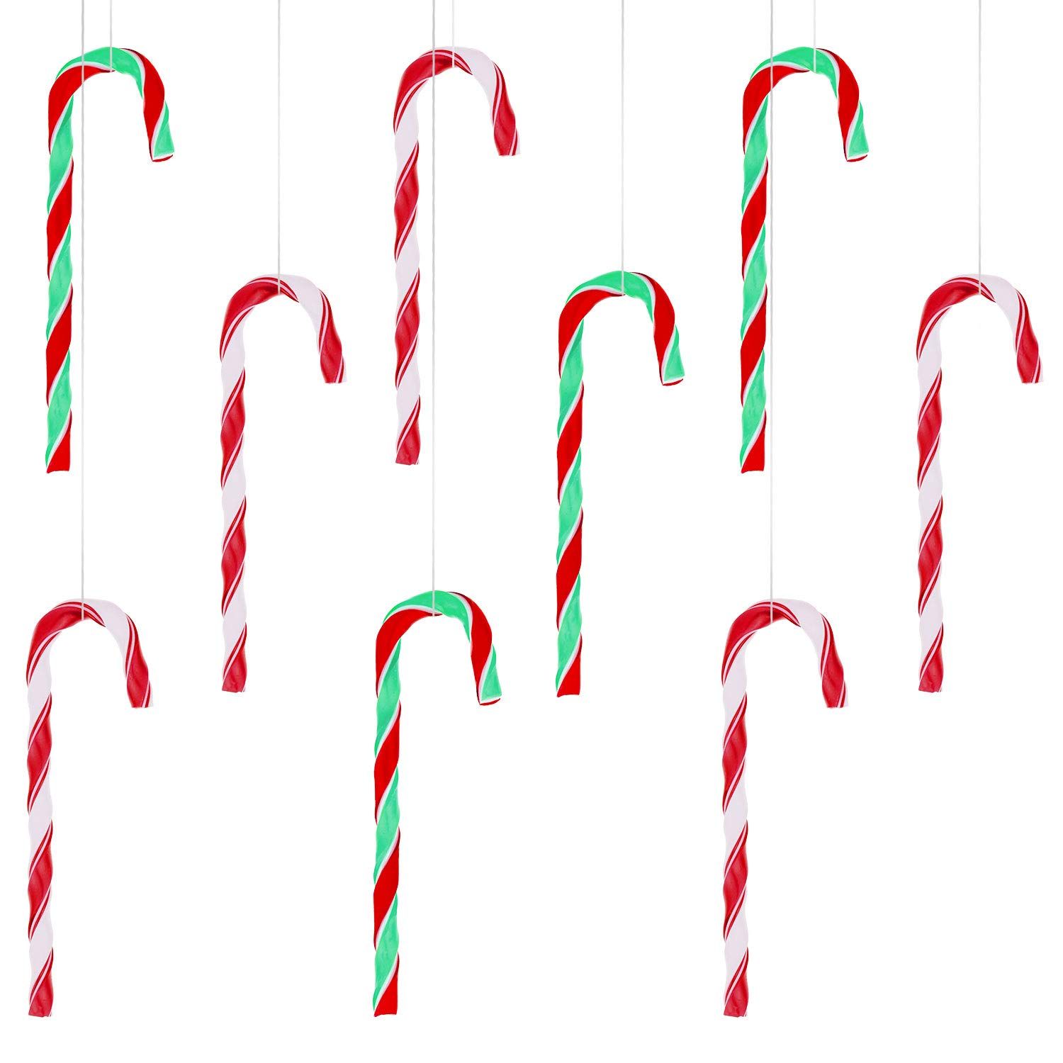 12pcs Christmas Candy Cane Twisted Plastic Candy Cane Xmas Tree Decoration for Christmas Tree Hanging Ornaments โ image 5