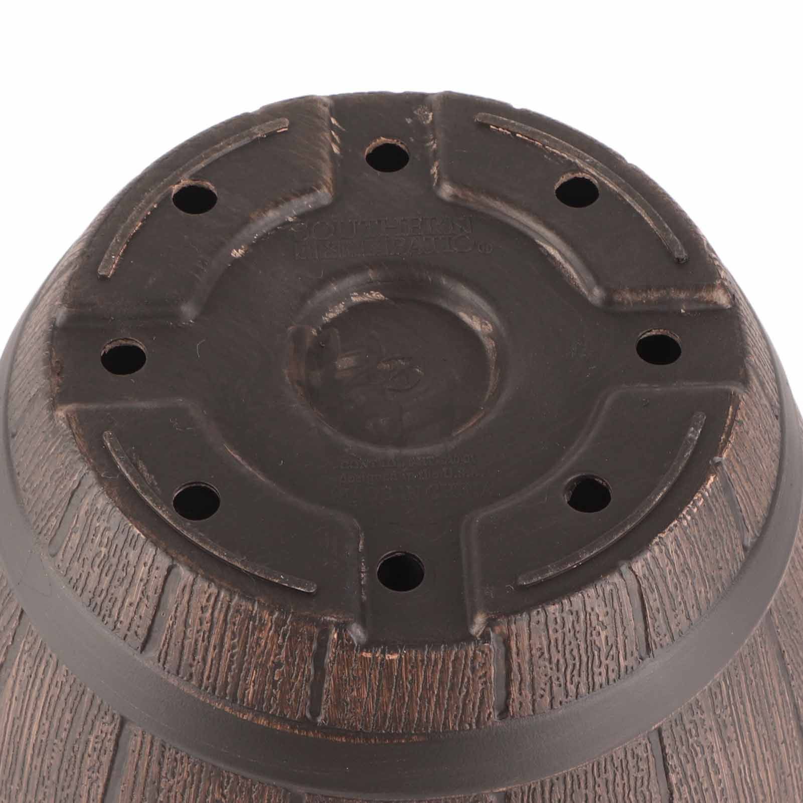 Imitation Wooden Barrel PP Resin Flower Pot Imitated Wood Planting Barrel โ image 5