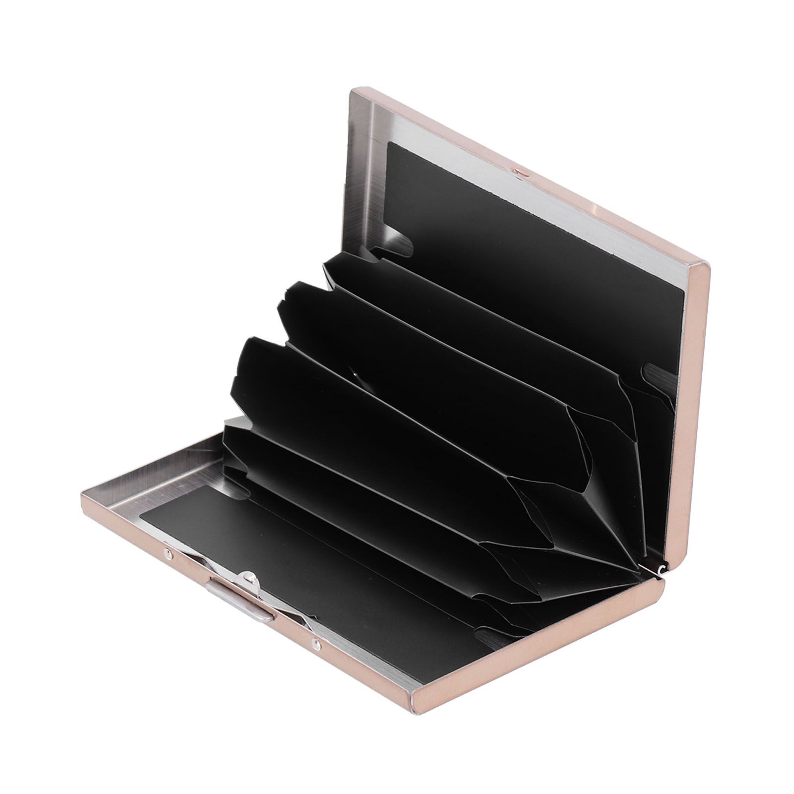 Credit Card Holder Protector Stainless Steel Credit Card Wallet Business Card Case for Men and WomenRose Gold โ image 3