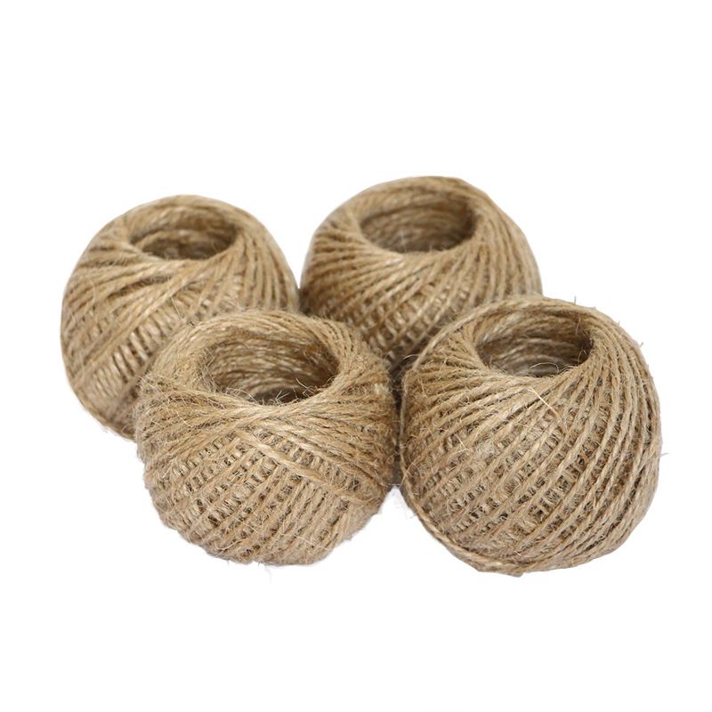 4 pcs Natural Jute Twine1.5mm Gift Wrapping String DIY Rope Garden Twine Cord for Arts Crafts and Gardening Applications