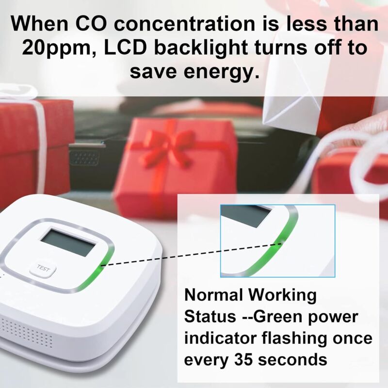 Battery Operated Carbon Monoxide (Co) Detector, En 52091 Certified, Carbon Monoxide Detector With Digital Display โ image 3