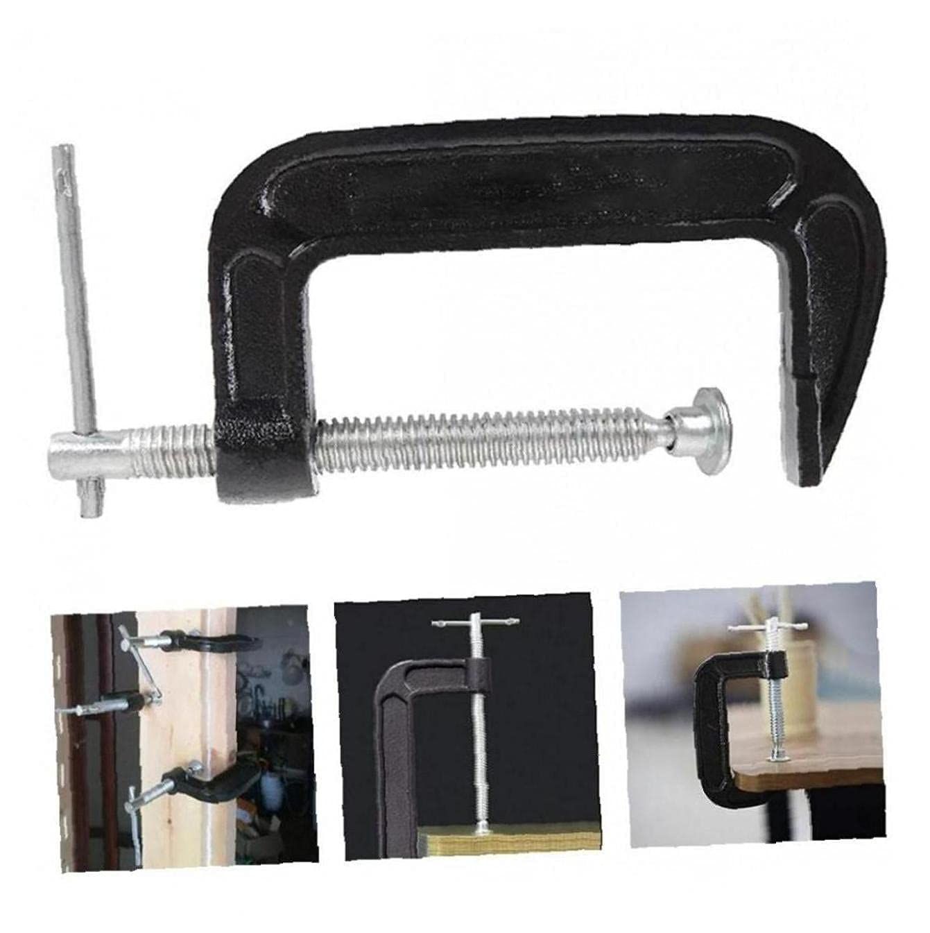3 Inch C-Clamp Set, Heavy Duty Steel C Clamp Industrial Strength C Clamps for Woodworking, Welding, and Building(2PCs) — image 3