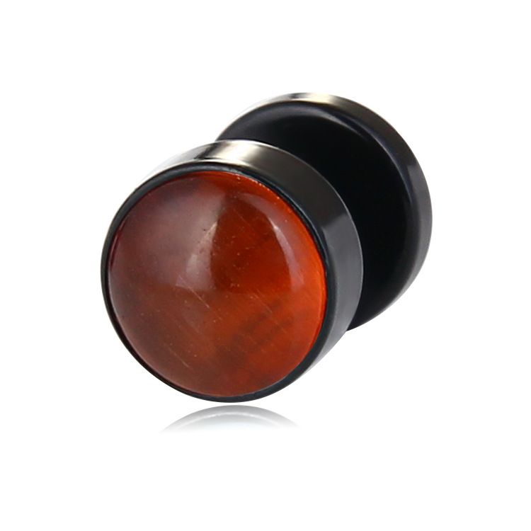 4 pcs Womens Stainless Steel Earrings, Punk Stud Earrings for Men with Cat's Eye Stone Screw-Back Jewelry Earrings โ image 4
