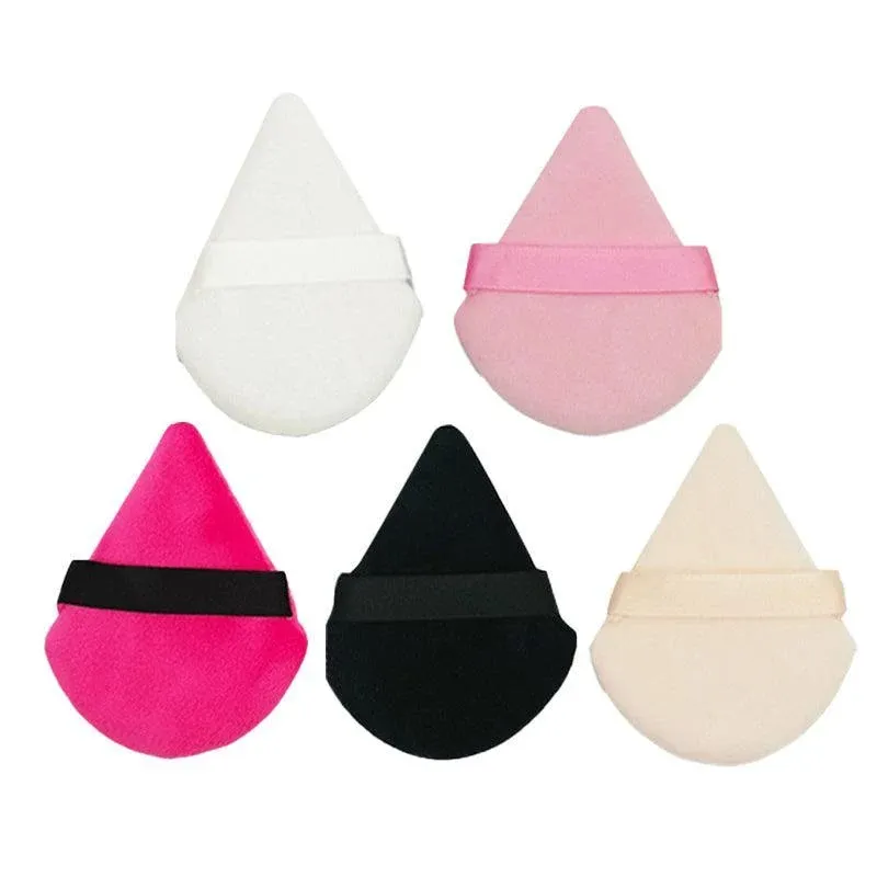 1/10X Triangle Cosmetic Puff Mini Cotton Makeup Sponge Powder Tool - Black — image 3