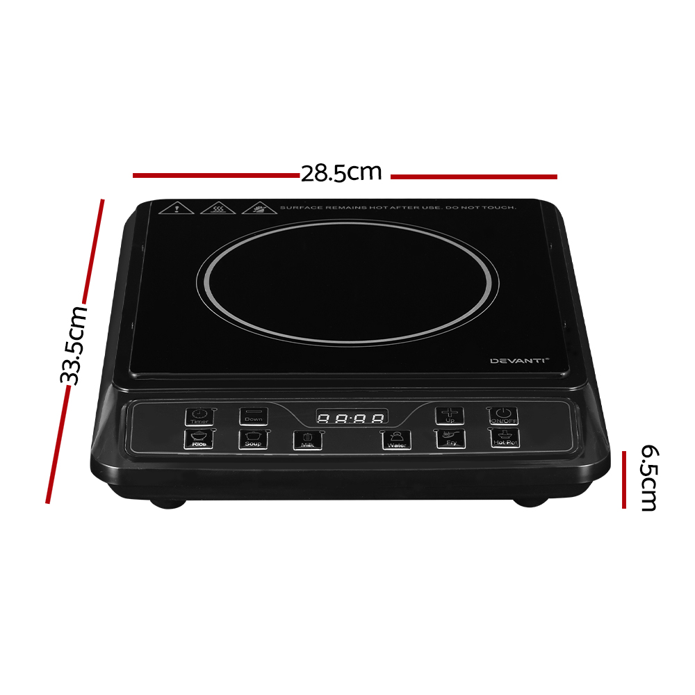 Devanti Induction Cooktop 30cm Portable Cooker โ image 2