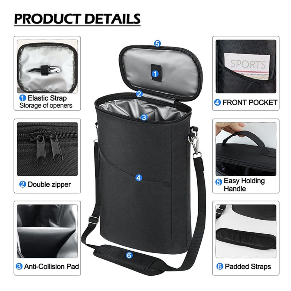 Wine Travel Bag Tote for Picnic Beach โ image 3