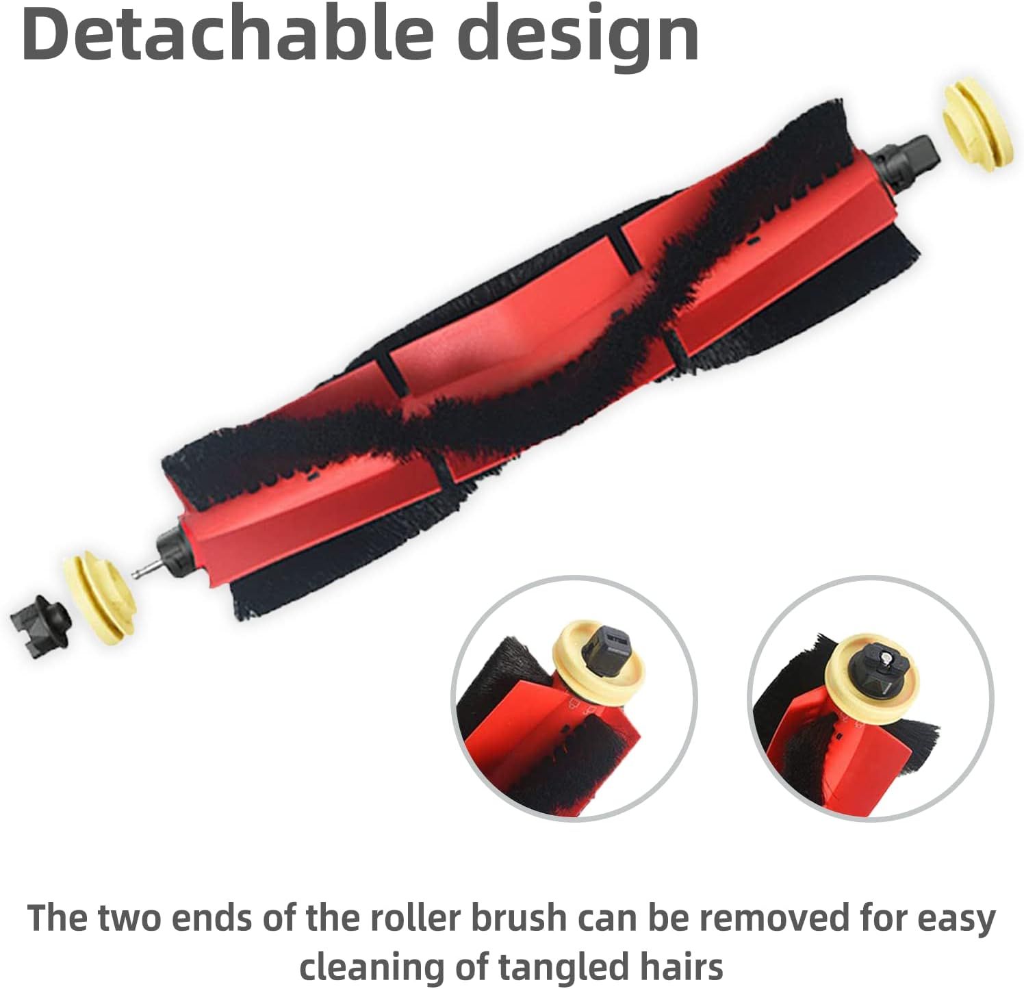 Replacement Spare Parts Compatible with S5, S5 Max, S4 Max, S6, S6 MaxV, E4, E5, S4 Robotic Vacuum Cleaner Backup Kit with 1 Roller 4 Side Spin Brush 4 Hepa — image 2