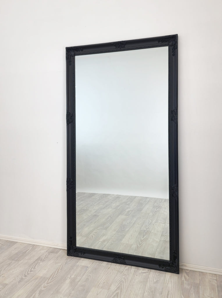 French Provincial Ornate Mirror - BLACK - X Large 100cm x 190cm — image 2