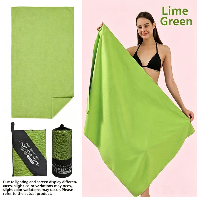 UltraAbsorbent Ultra‑Absorbent Quick Dry Microfiber Beach Towel, 140*70CM, Double‑Sided Velvet Lightweight Portable Swimming Sports Towel for Beach