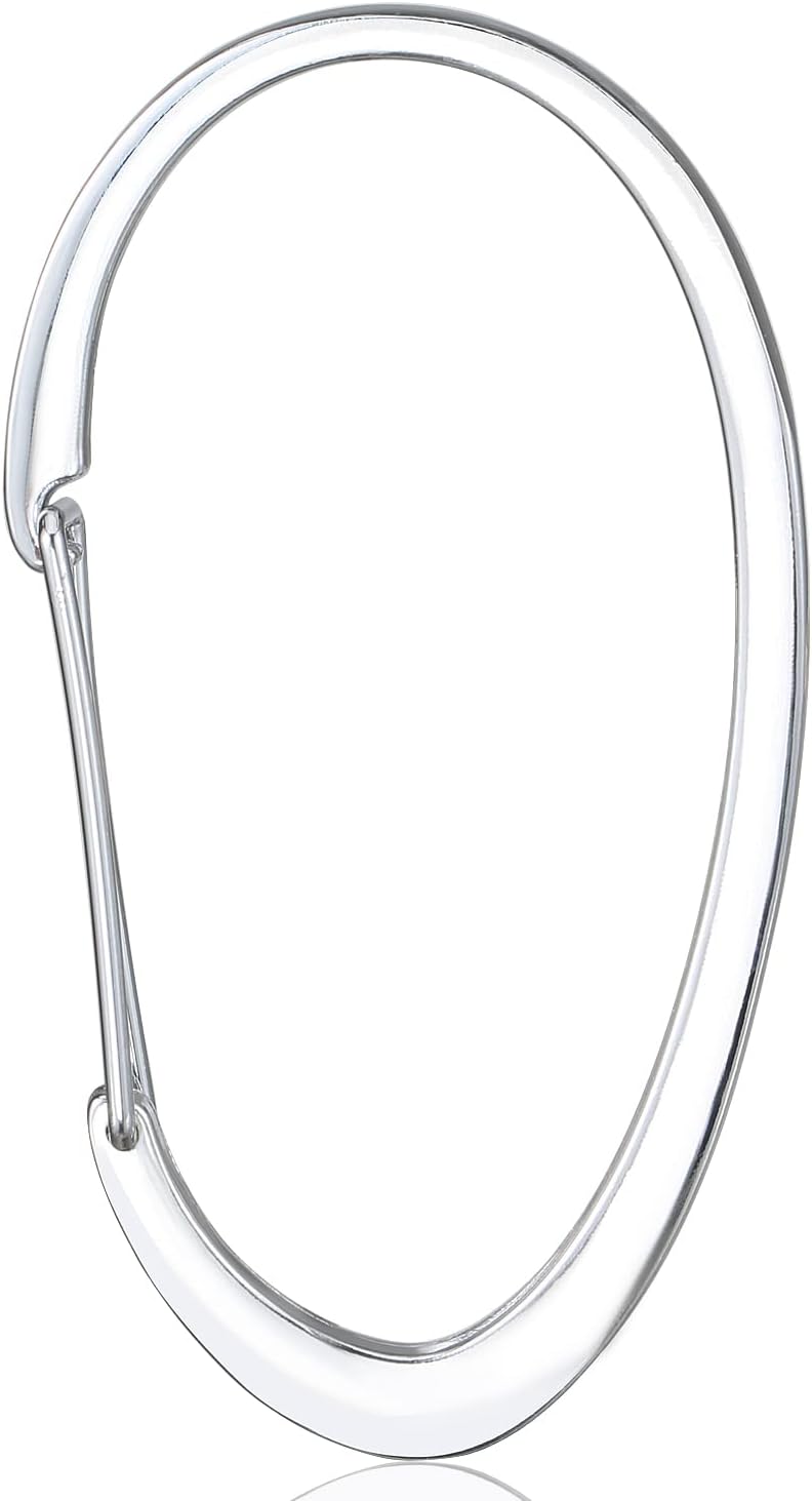Silver Shower Curtain Rings, Rtproof Shower Curtain Hooks for Bathroom, Chrome Decorative Shower Hooks Rings for Shower Curtain Rod Hangers, Set of 12 β image 2