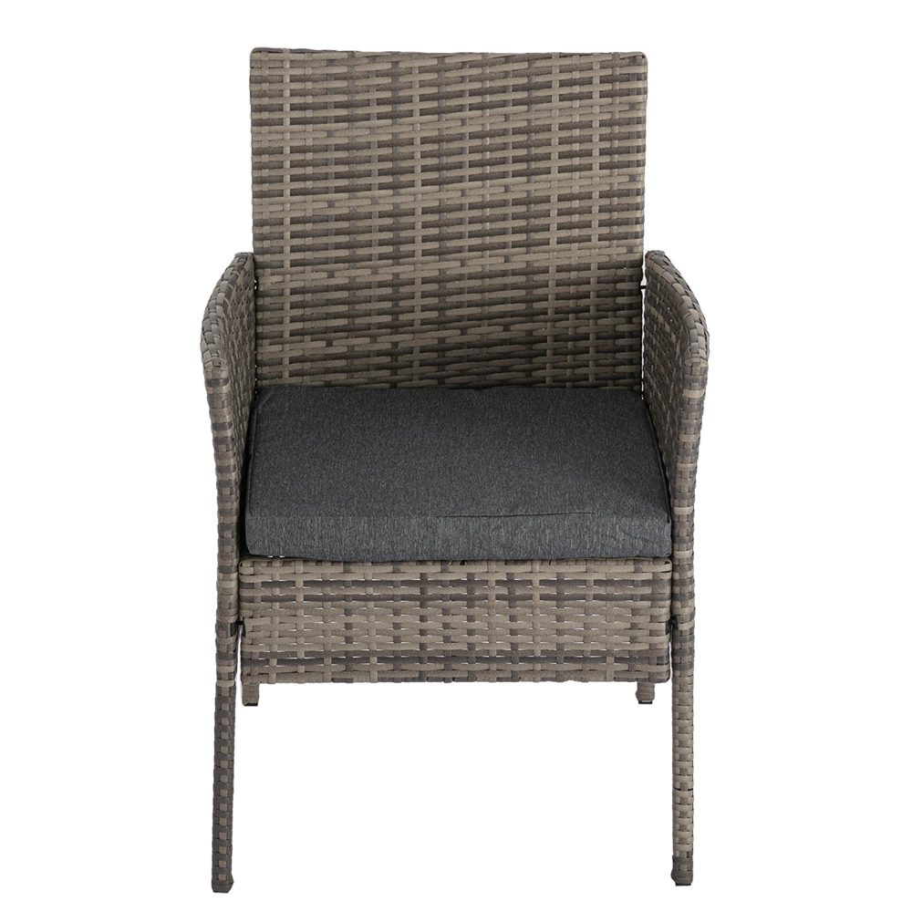 2 Seater PE Rattan Outdoor Furniture Chat Set- Mixed Grey โ image 4