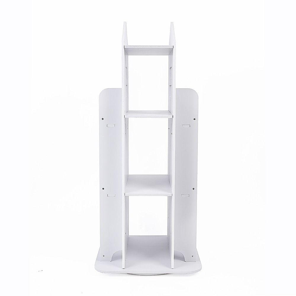 Rotating Bookcase Bookshelf Kid's Book Organiser Rack Wooden Castle Display Shelf — image 6