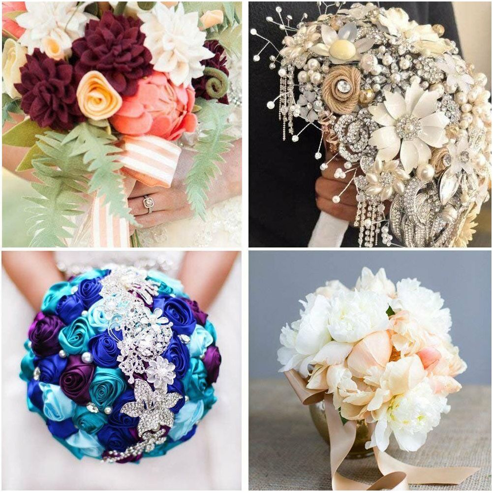 2PCS Foam Bouquet Holder Floral Plastic Handle DIY Bridal Floral Base — image 2