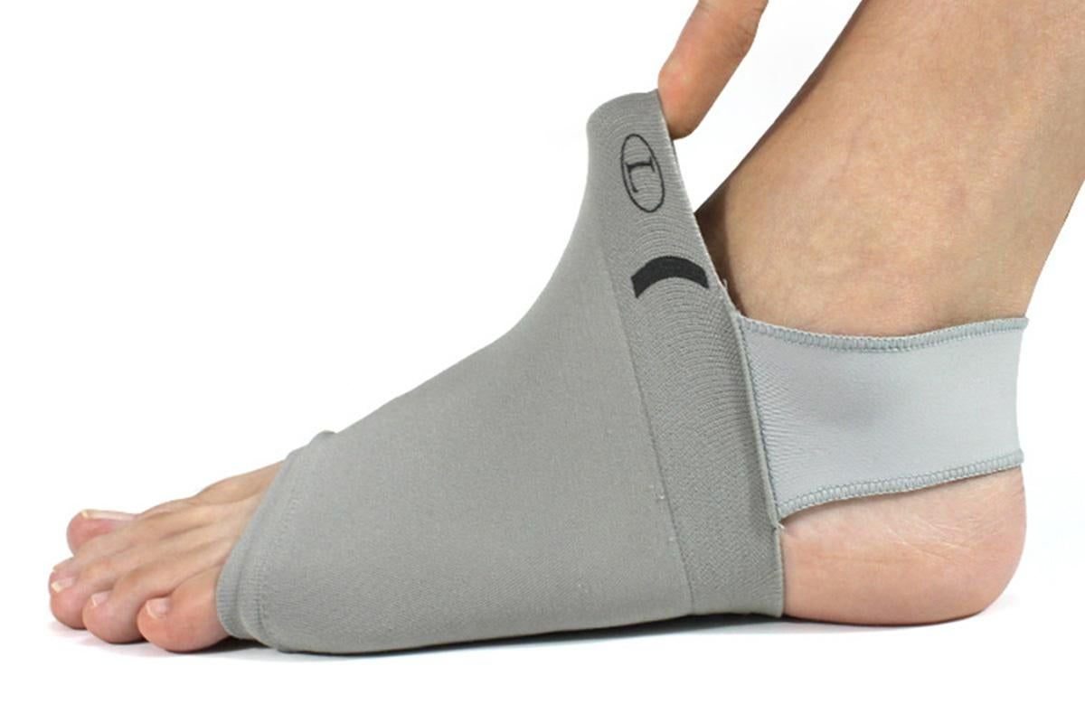 Arch Support Soft Pad Brace Sleeve Ankle Foot Wrap For Feet Flat - Grey β image 4
