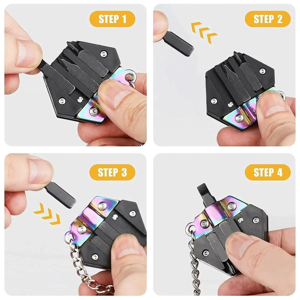Multifunctional Hexagon Pocket Knife Outdoor Mini Tool Survival EDC Gear Kit - Multicolor โ image 5
