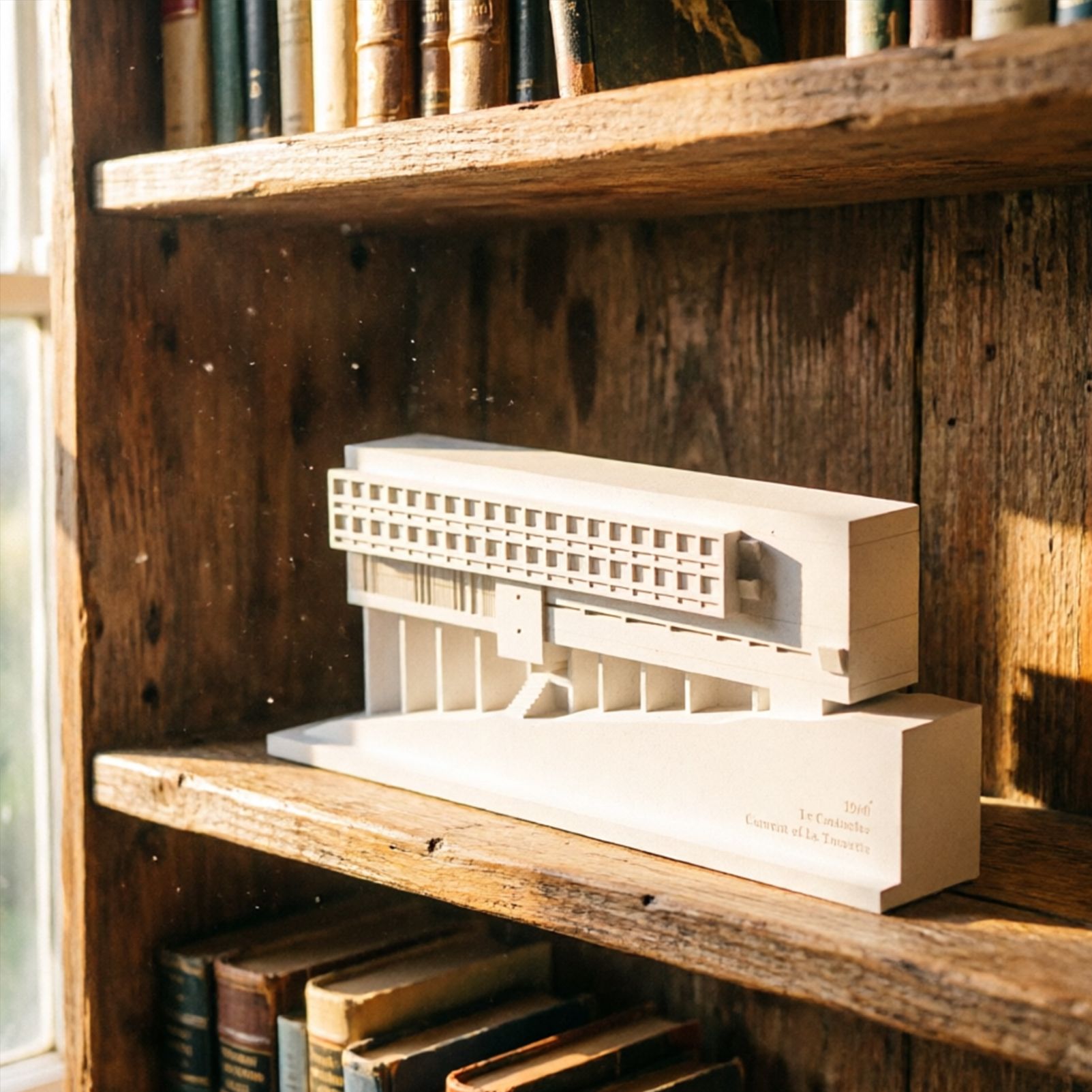 La Tourette Convent Concrete Architectural Model Modernist Masterpiece Replica for Desk Decor & Collectors（White） — image 3