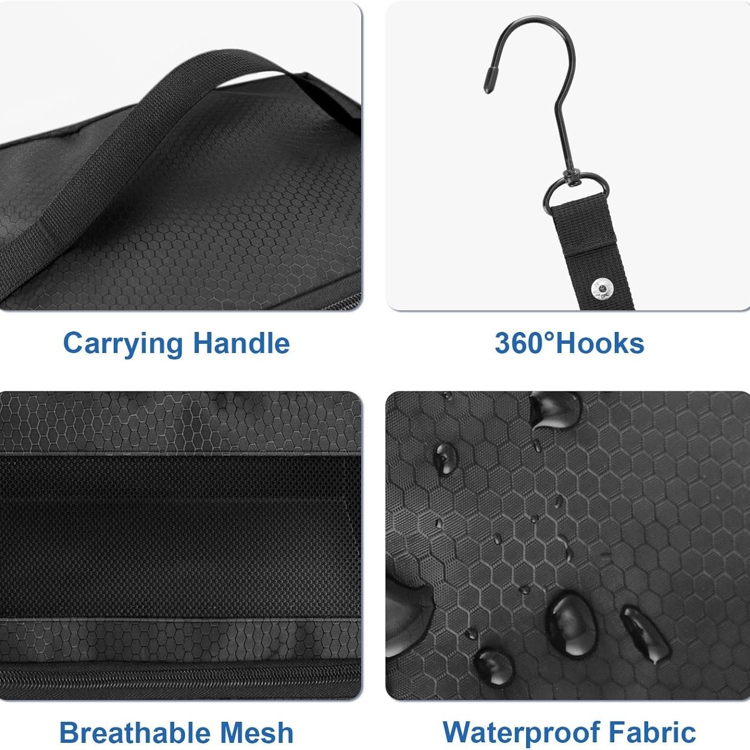 Suitcase Organizer Travel Bags Organizer for Luggage Compression Hanging Packing Cubes for Travel Carry on Closet (Bag Only)black — image 3