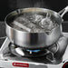 20cm 316L Stainless Steel Saucepan Compound Steel Honeycomb Nonstick Sauce Pan with Glass Lid 2.2L Pot Stay-Cool Handle Multipurpose Milk Saucepan, Induction โ image 3