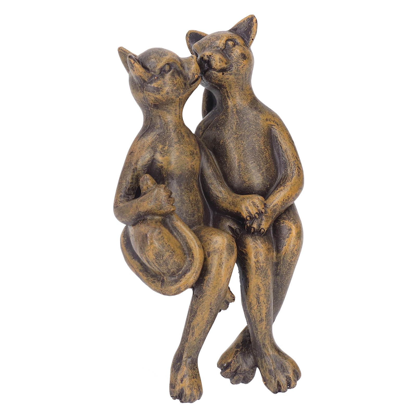 Kitten Resin Ornament Cute Lifelike Hand Painted Miniature Cat Decorations for Garden Patio Home — image 5
