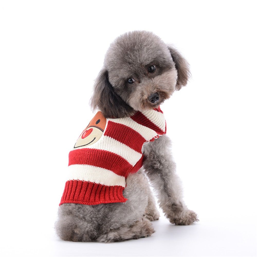Dog Sweater Christmas Pet Cat Winter Knitwear Warm Clothes XXL Dog Reindeer Sweaters Dog Sweaters New Year Christmas Pet Clothes for Small Dog โ image 2