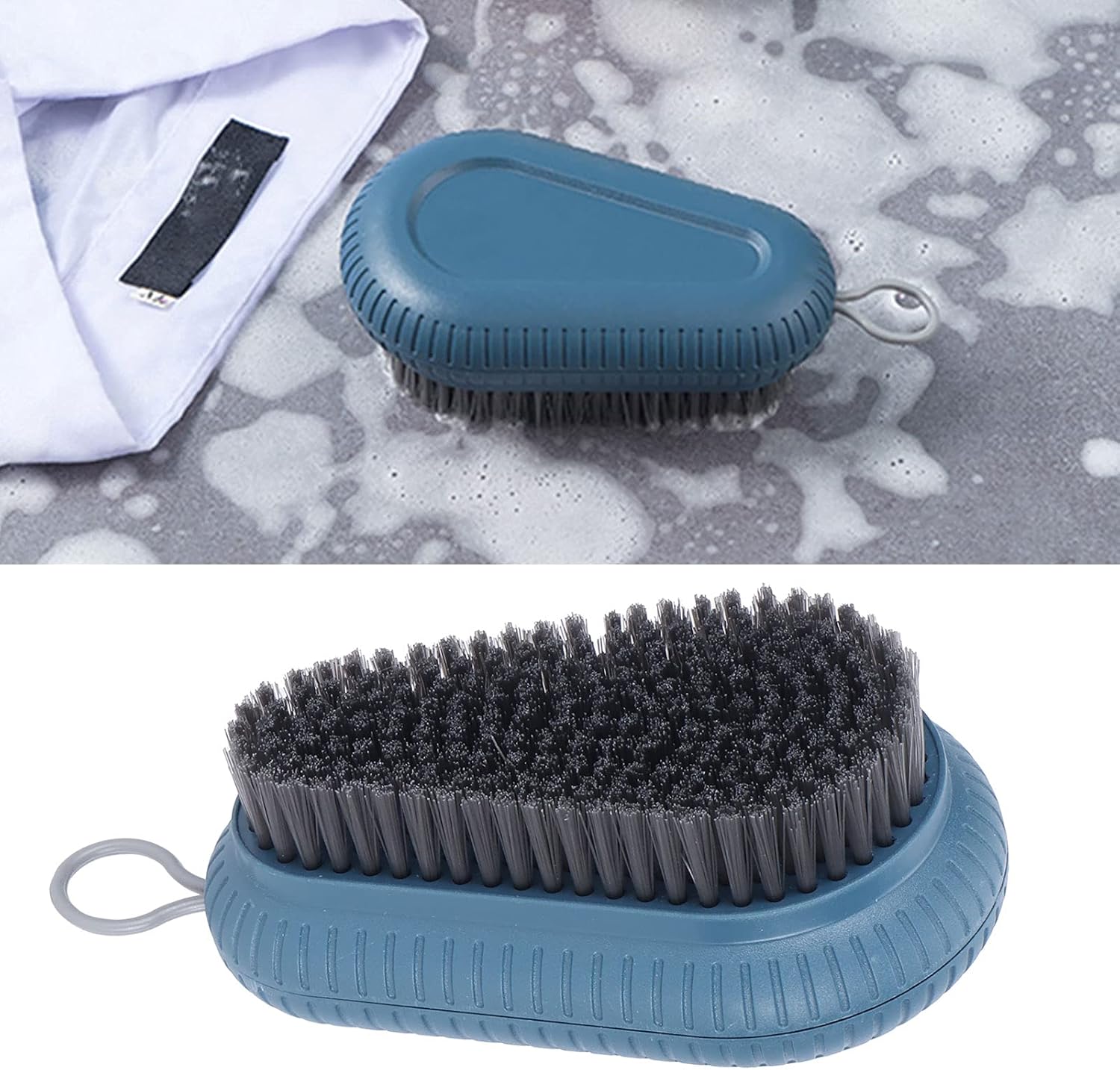 Shower Cleaner Brush, Soft Bristle Cleaning Brush Bath Scrubber for Laundry Stains Clothes Shoe Household Tools Blue — image 4
