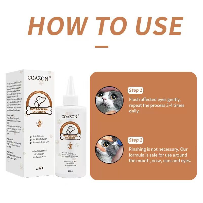 Pet products COAZON, Eye Stain Remover for Dogs and Cats, Dry Eyes, Keratitis, Conjunctivitis, One's Eyes Become Bloodshot, Redness And Itching โ image 5