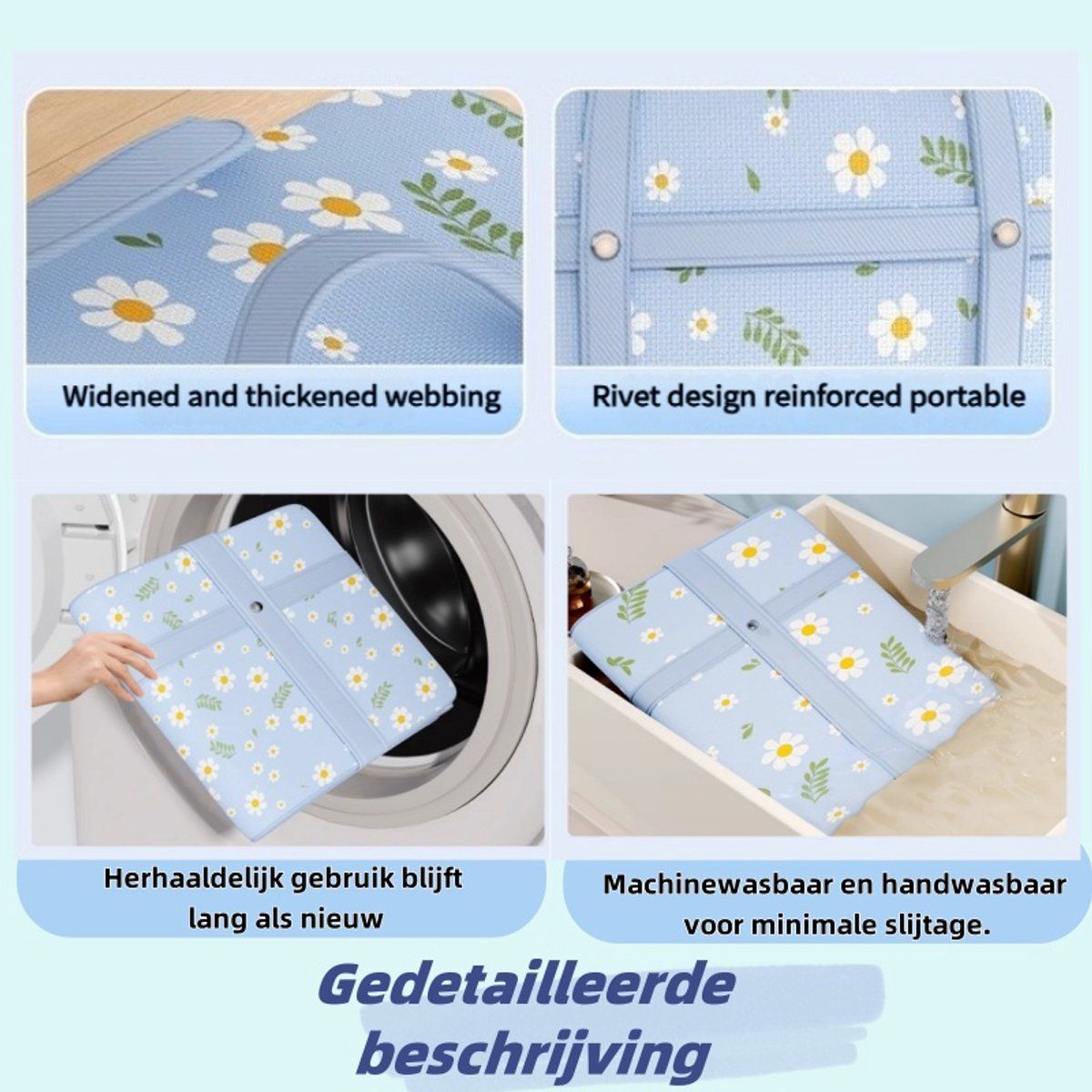 2 Packs Oxford Cloth Storage Bags, Large Capacity Quilt, Clothing and Luggage Moving Bags for Seasonal Home Storage, Blue, 51 × 20 × 32 cm — image 2