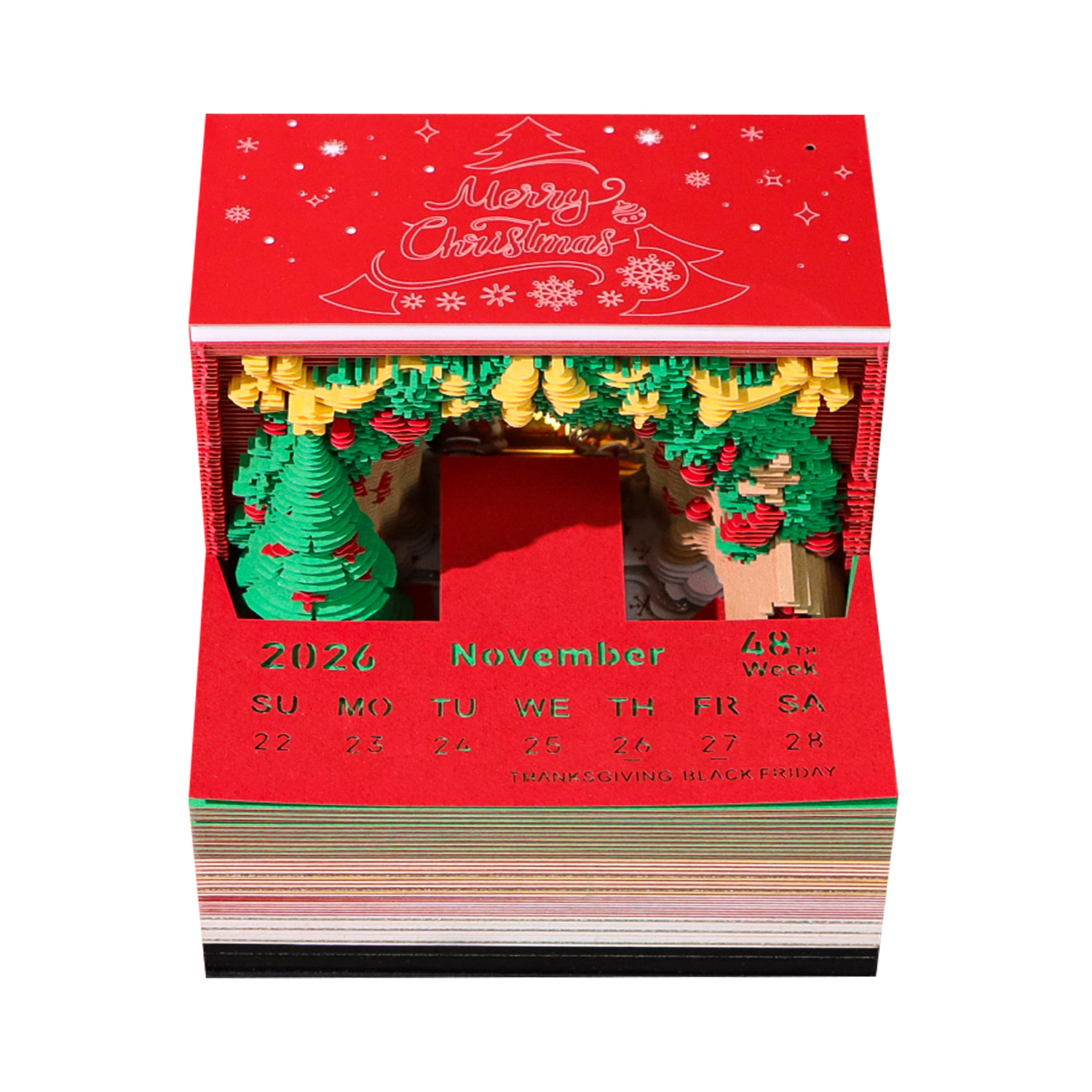 2026 Christmas Arch 3D Memo Pad - Creative Festive Gift & Desk Ornament