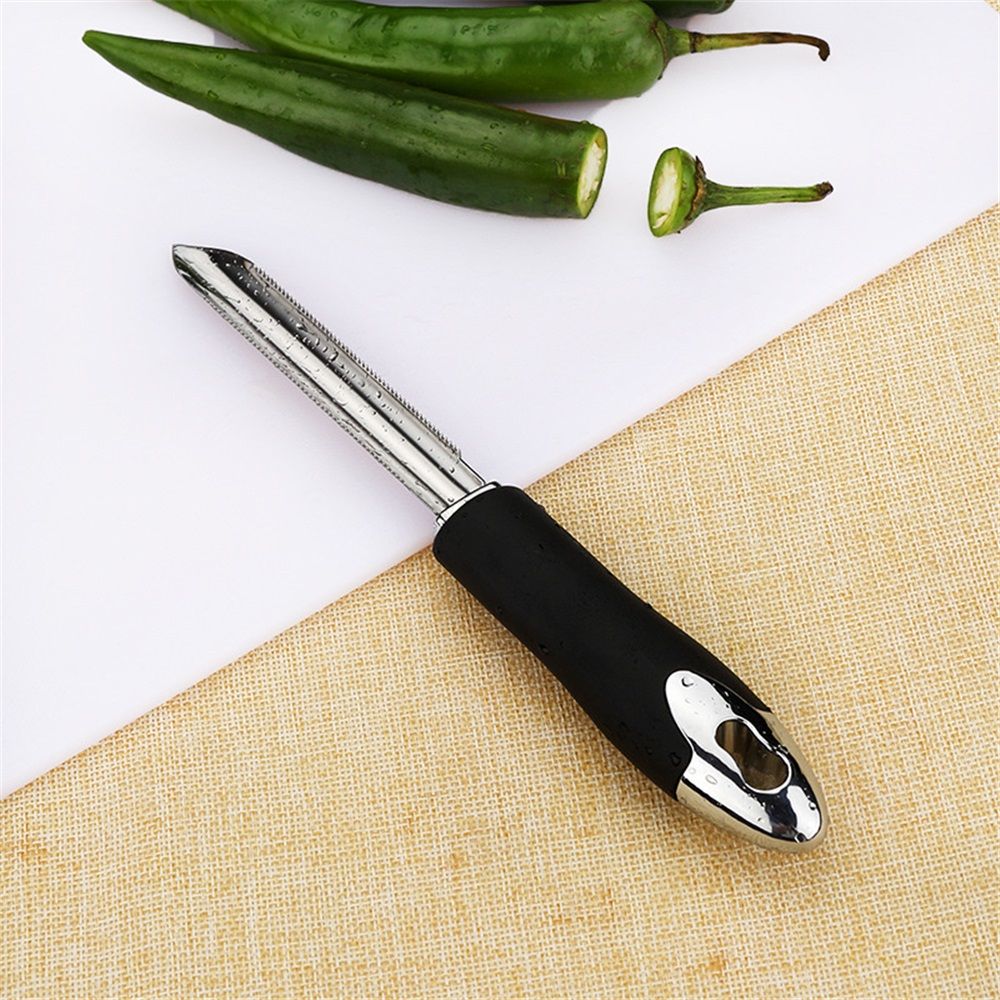 2 pack Chili Pepper Corer Stainless Steel Zucchini Cucumber Corers Special Kitchen Gadgets With Serrated Edge Easy Remove The Seeds Of Your Veggies & Fruits — image 2