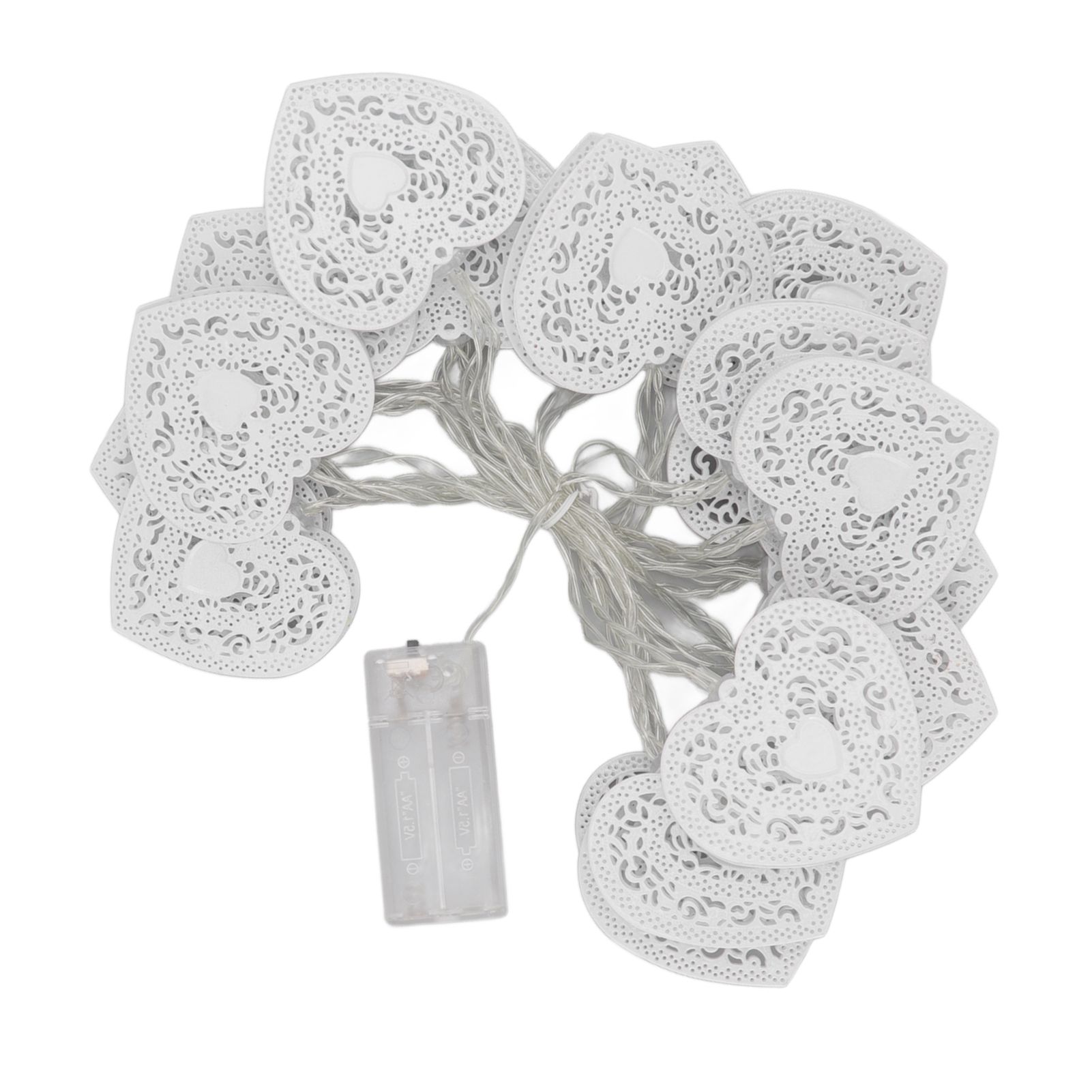 LED Love String Lights Iron 3 Meter Warm 20 Lamp Beads White Decoration Light for Valentine's Day Wedding