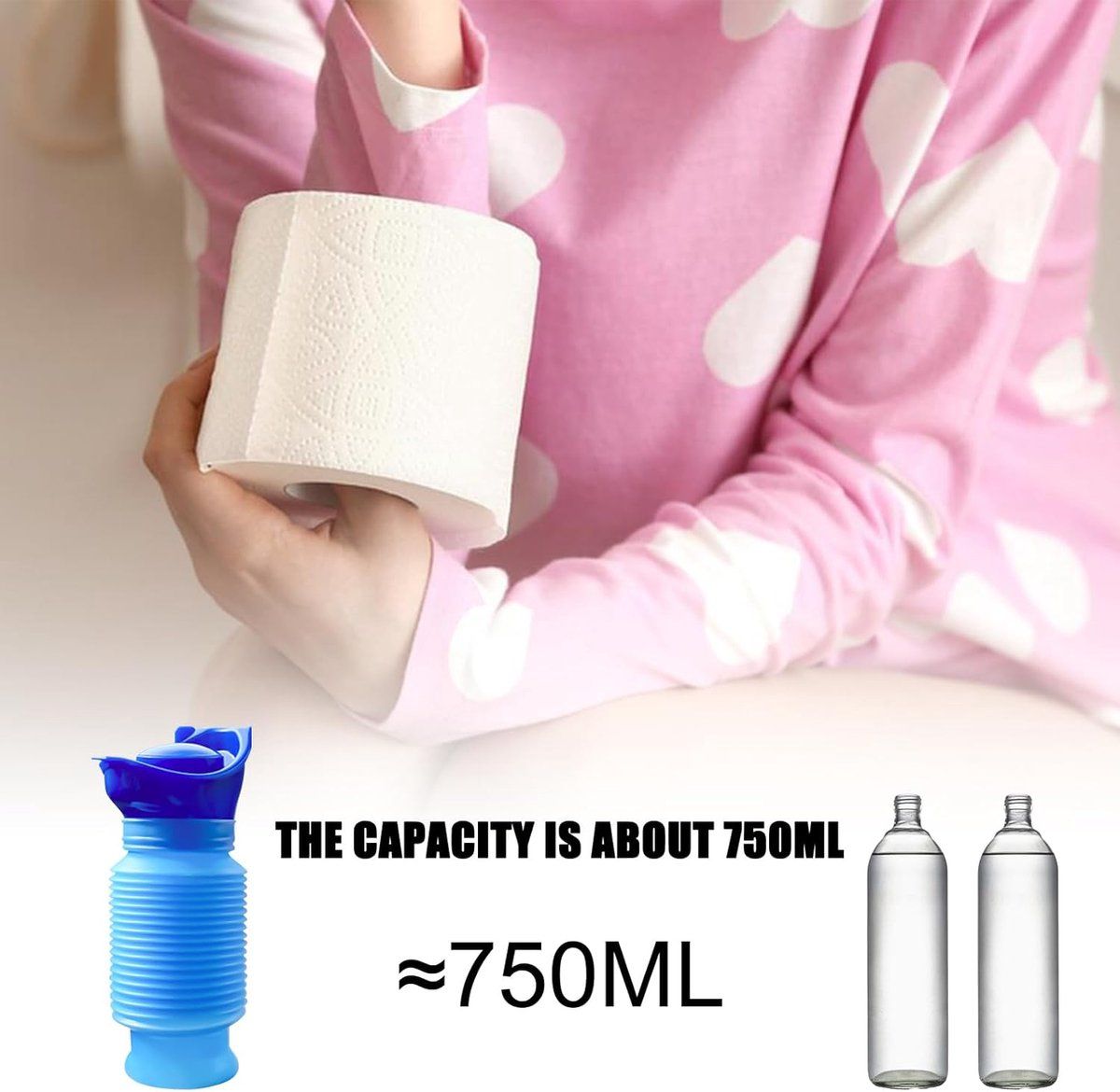 4 Pack Reusable Unisex Urinal Toilet Kit for Camping and Car, 750 ml โ image 4